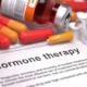 Hormone Therapy with Red Pills, Injections and Syringe