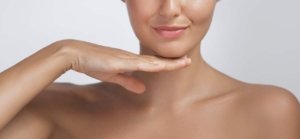 Natural-looking lips after lip filler treatment.